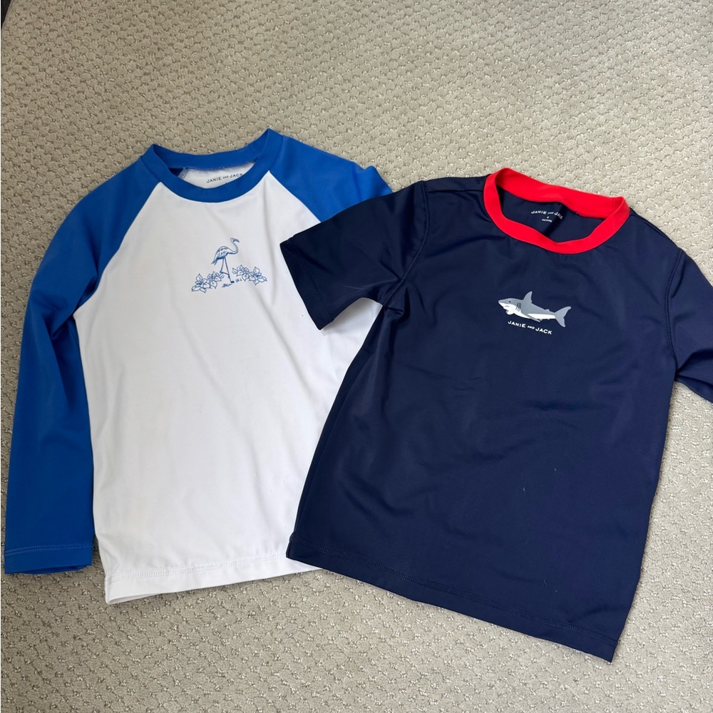 Janie and Jack Kids Swim Rash Guard Set 4